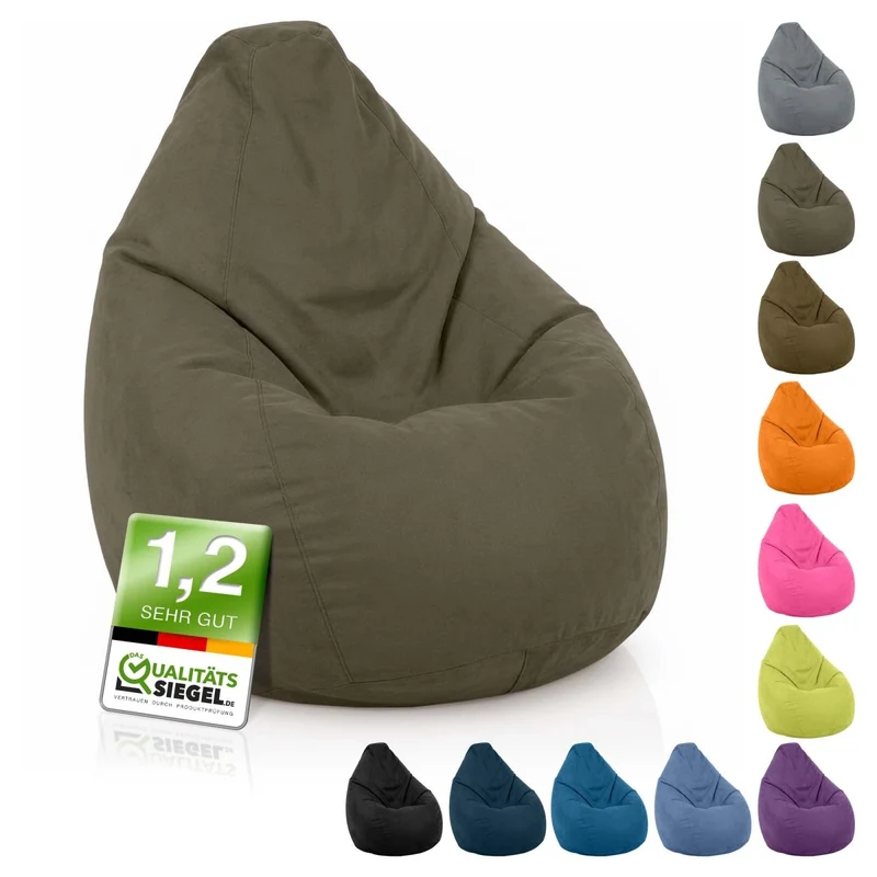 Drop Sitzsack in Wildleder-Optik