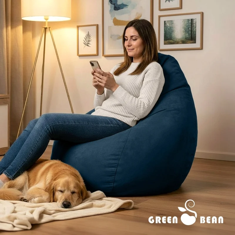 Drop Sitzsack in Wildleder-Optik