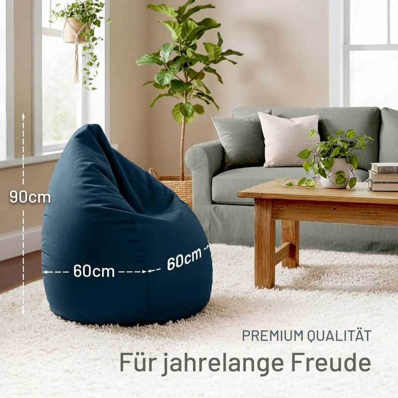 Drop Sitzsack in Wildleder-Optik