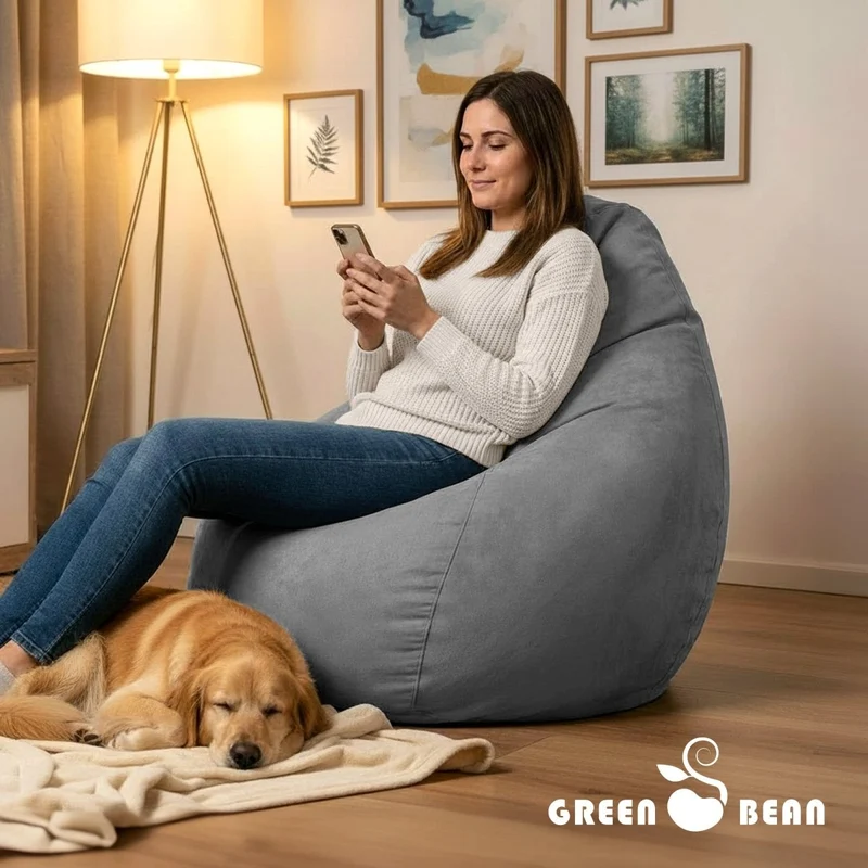Drop Sitzsack in Wildleder-Optik