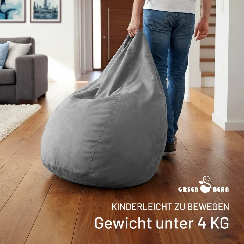 Drop Sitzsack in Wildleder-Optik