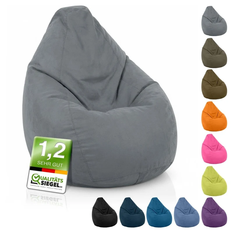 Drop Sitzsack in Wildleder-Optik