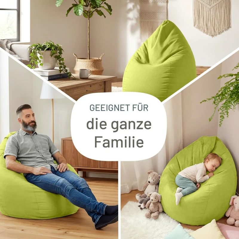 Drop Sitzsack in Wildleder-Optik
