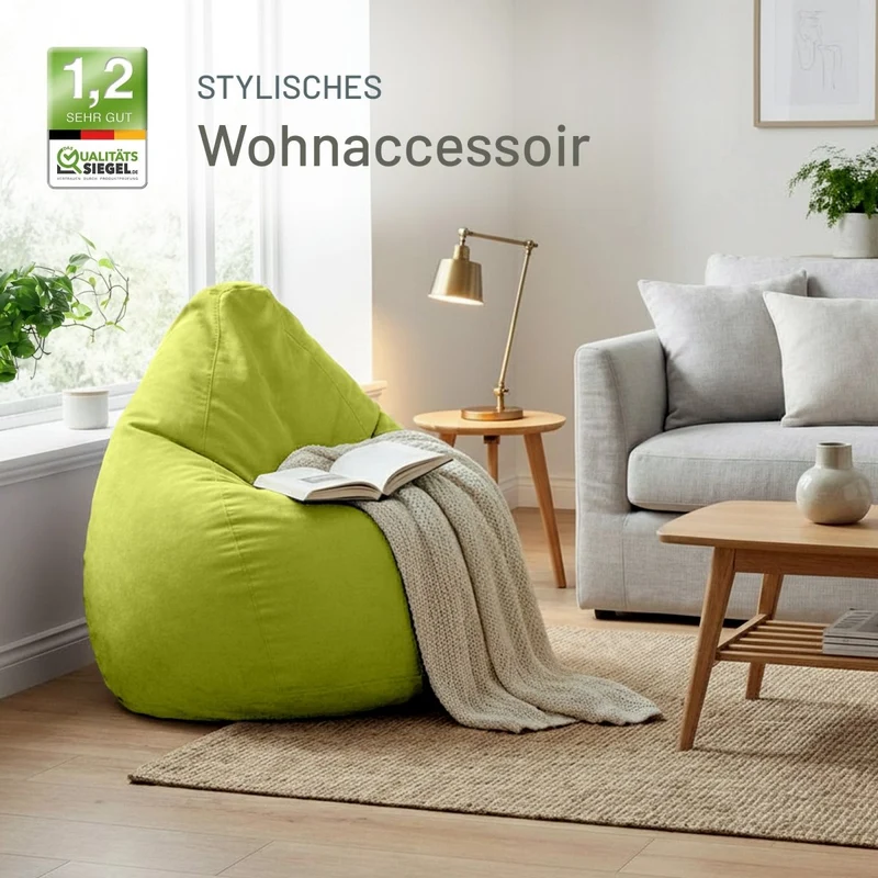 Drop Sitzsack in Wildleder-Optik