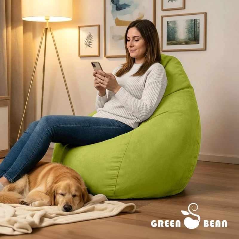 Drop Sitzsack in Wildleder-Optik