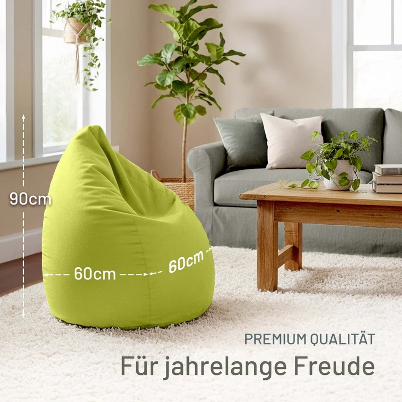 Drop Sitzsack in Wildleder-Optik