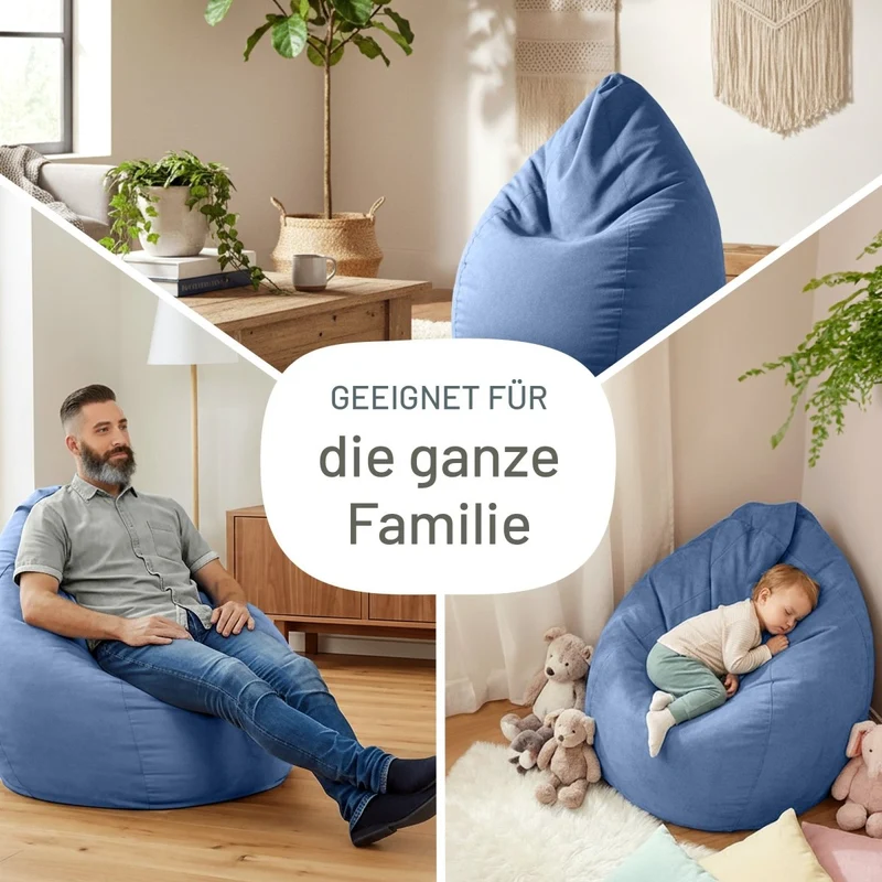 Drop Sitzsack in Wildleder-Optik