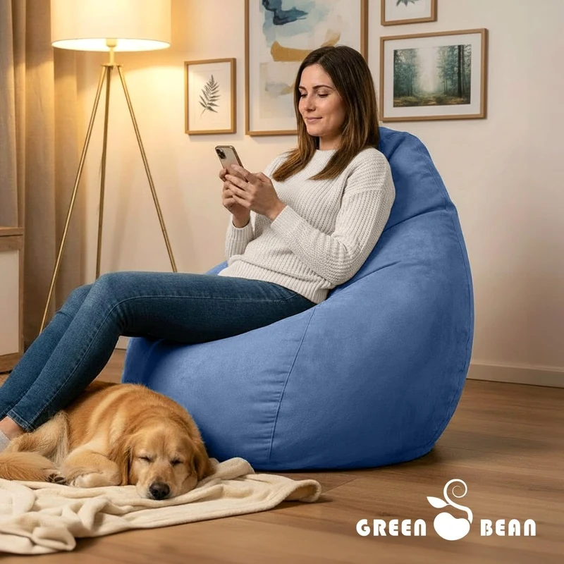 Drop Sitzsack in Wildleder-Optik