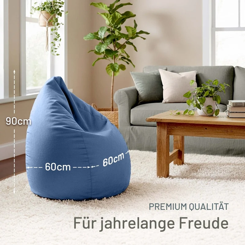 Drop Sitzsack in Wildleder-Optik