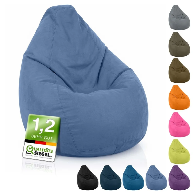 Drop Sitzsack in Wildleder-Optik
