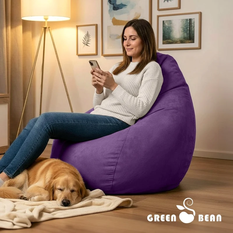 Drop Sitzsack in Wildleder-Optik