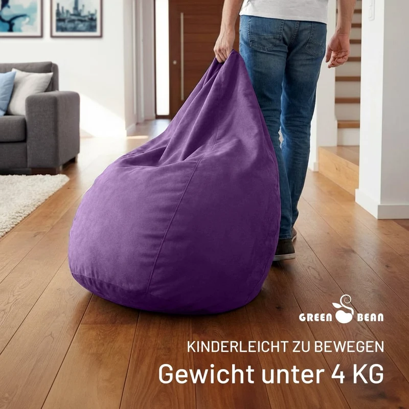 Drop Sitzsack in Wildleder-Optik