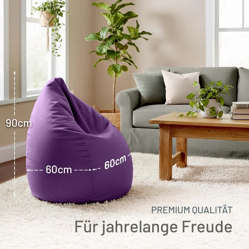 Drop Sitzsack in Wildleder-Optik