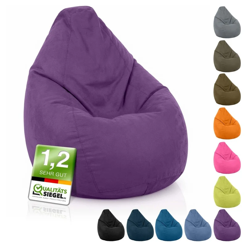 Drop Sitzsack in Wildleder-Optik