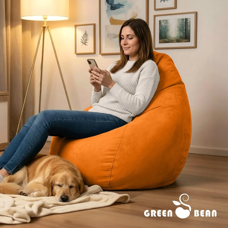Drop Sitzsack in Wildleder-Optik