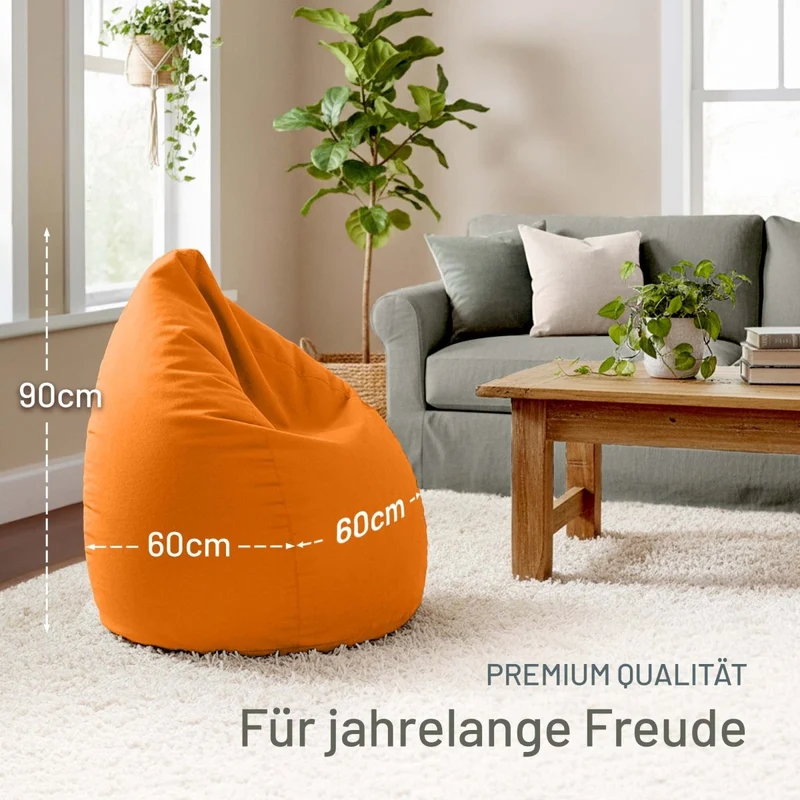 Drop Sitzsack in Wildleder-Optik