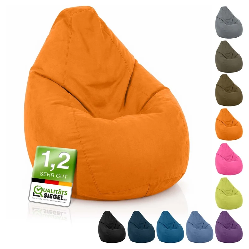 Drop Sitzsack in Wildleder-Optik