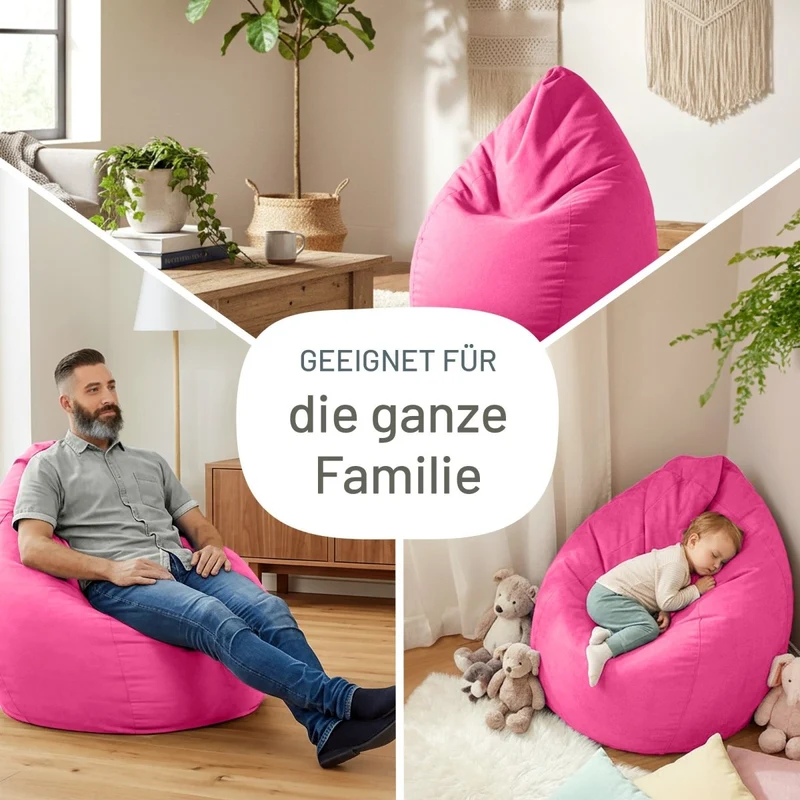 Drop Sitzsack in Wildleder-Optik