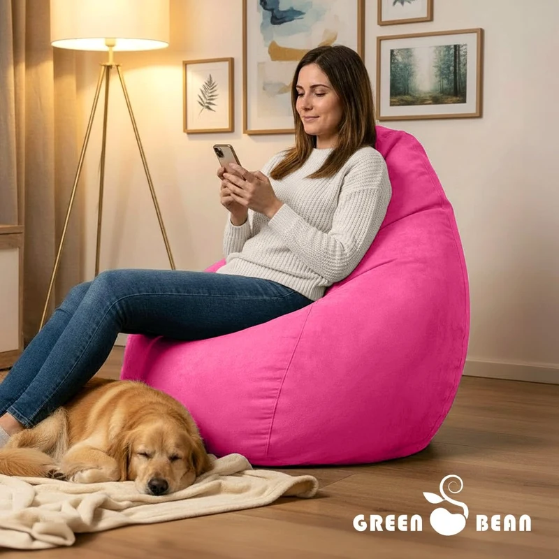 Drop Sitzsack in Wildleder-Optik