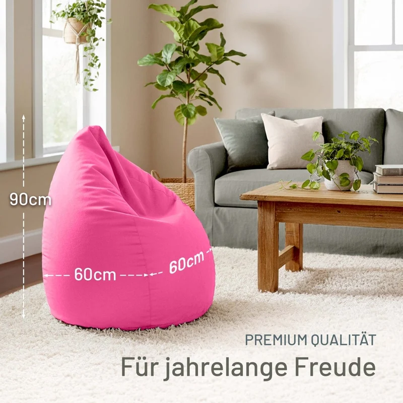 Drop Sitzsack in Wildleder-Optik