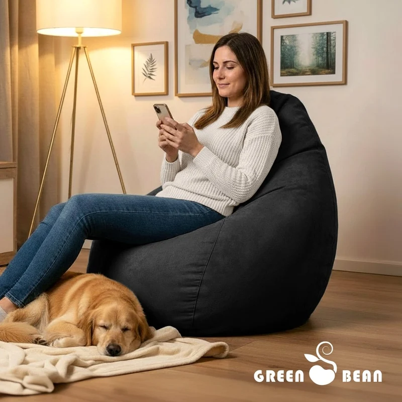 Drop Sitzsack in Wildleder-Optik
