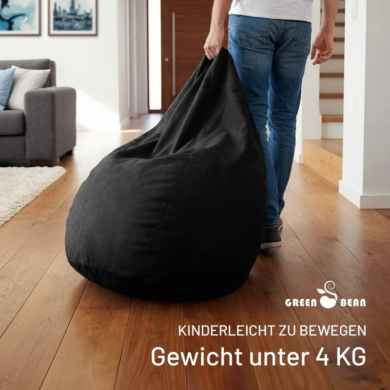 Drop Sitzsack in Wildleder-Optik