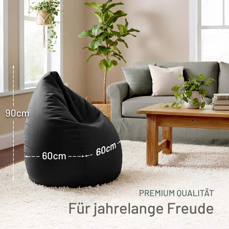 Drop Sitzsack in Wildleder-Optik