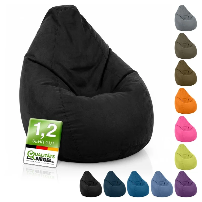 Drop Sitzsack in Wildleder-Optik