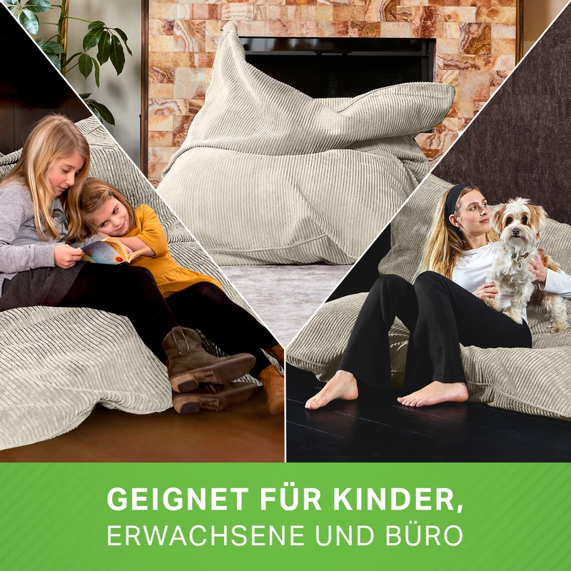 Cordoba XXL Sitzsack in Cord-Optik