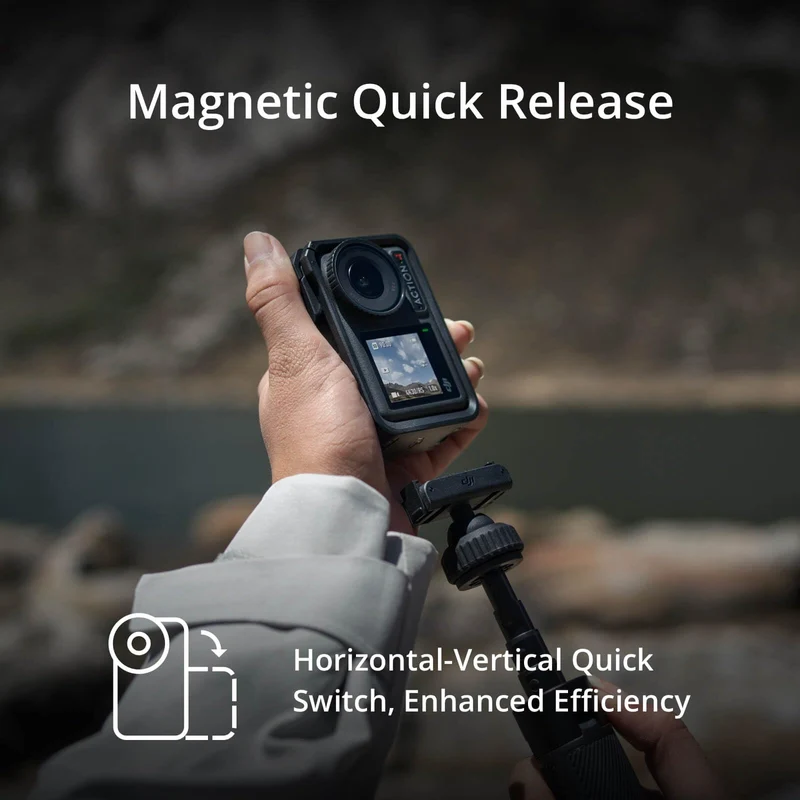 DJI Osmo Action 4 Essential Combo, 4K/120fps Waterproof Action Camera