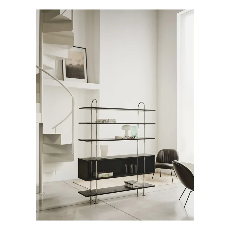 Gubi - Beetle Yumuşak deri lounge sandalye, Gamfratesi | Kahve