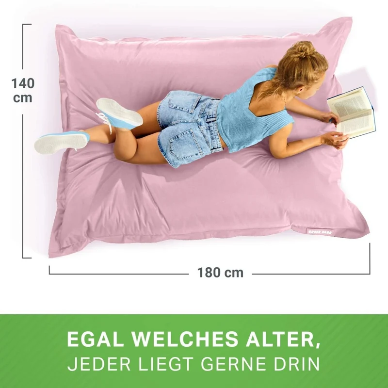 Square Riesensitzsack in Pastell für Indoor & Outdoor