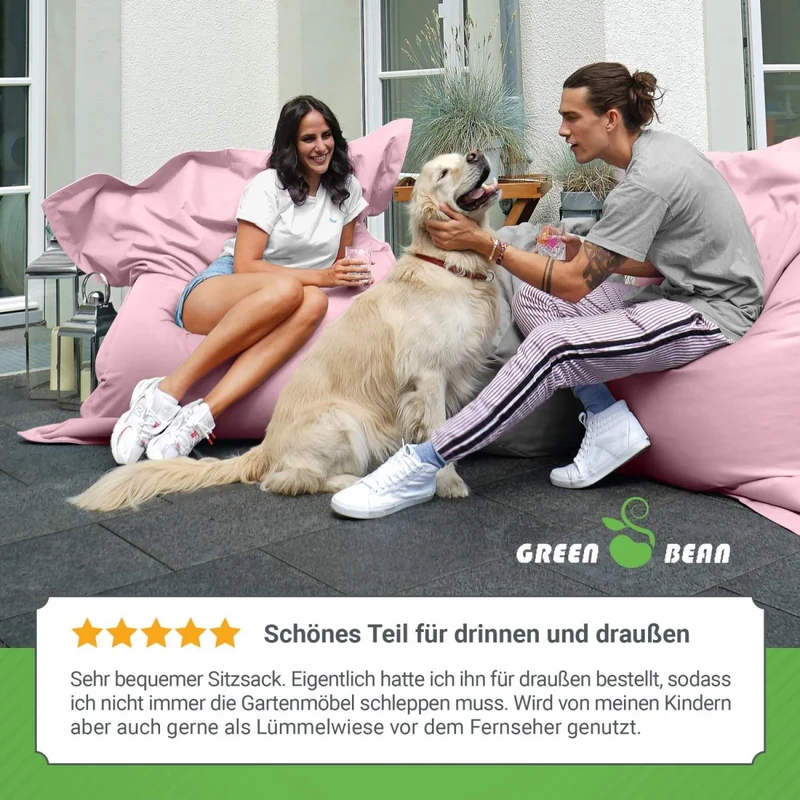Square Riesensitzsack in Pastell für Indoor & Outdoor