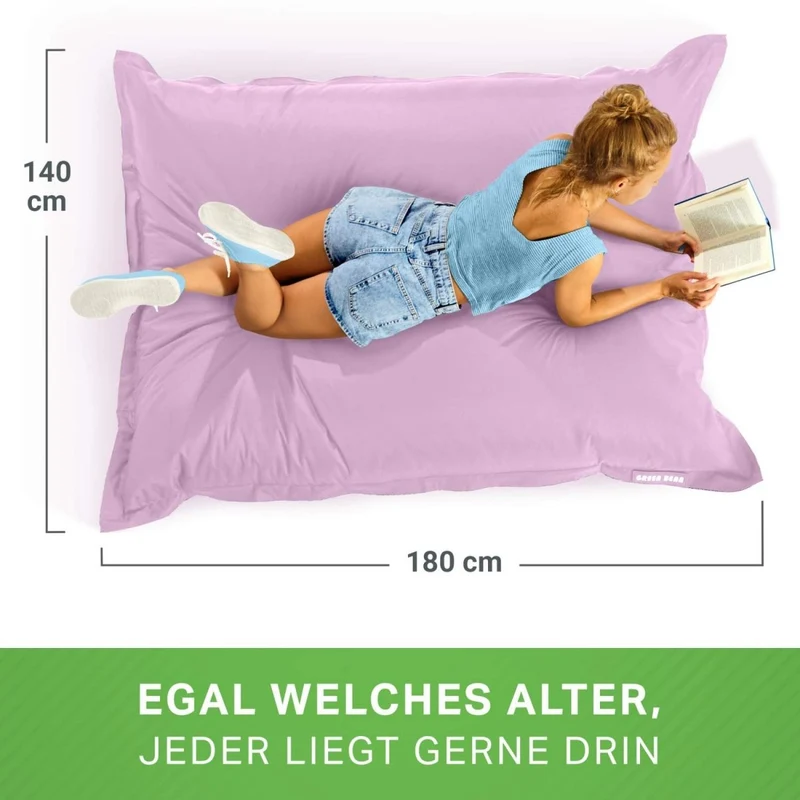Square Riesensitzsack in Pastell für Indoor & Outdoor