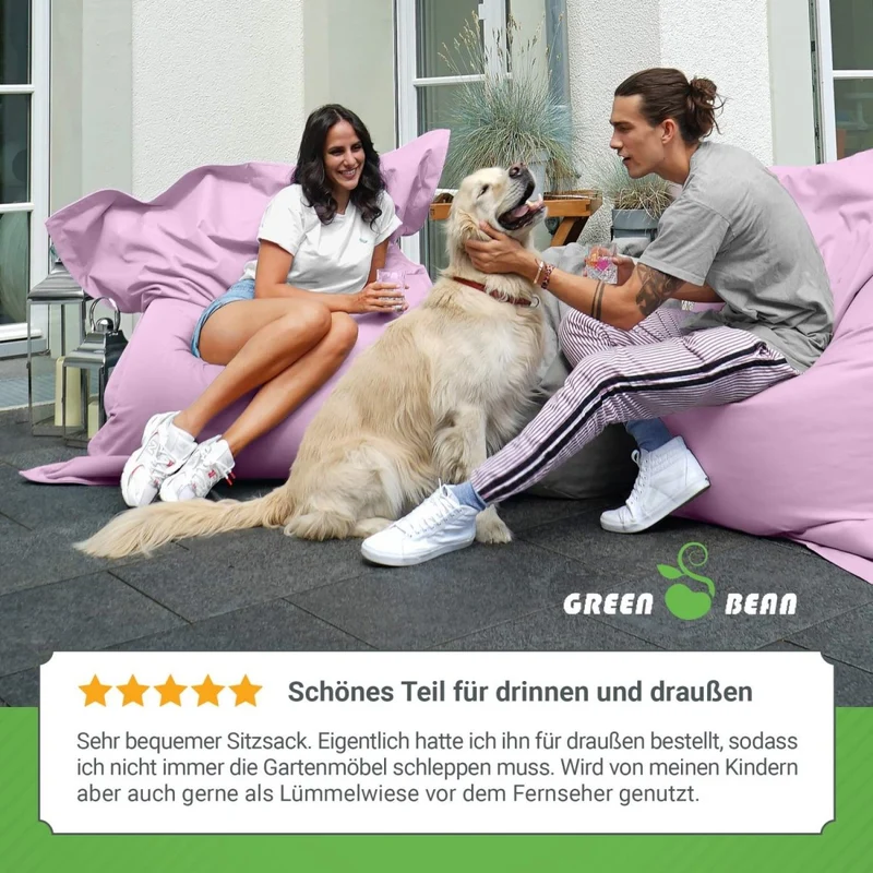 Square Riesensitzsack in Pastell für Indoor & Outdoor