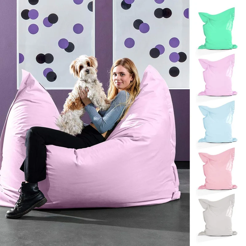 Square Riesensitzsack in Pastell für Indoor & Outdoor