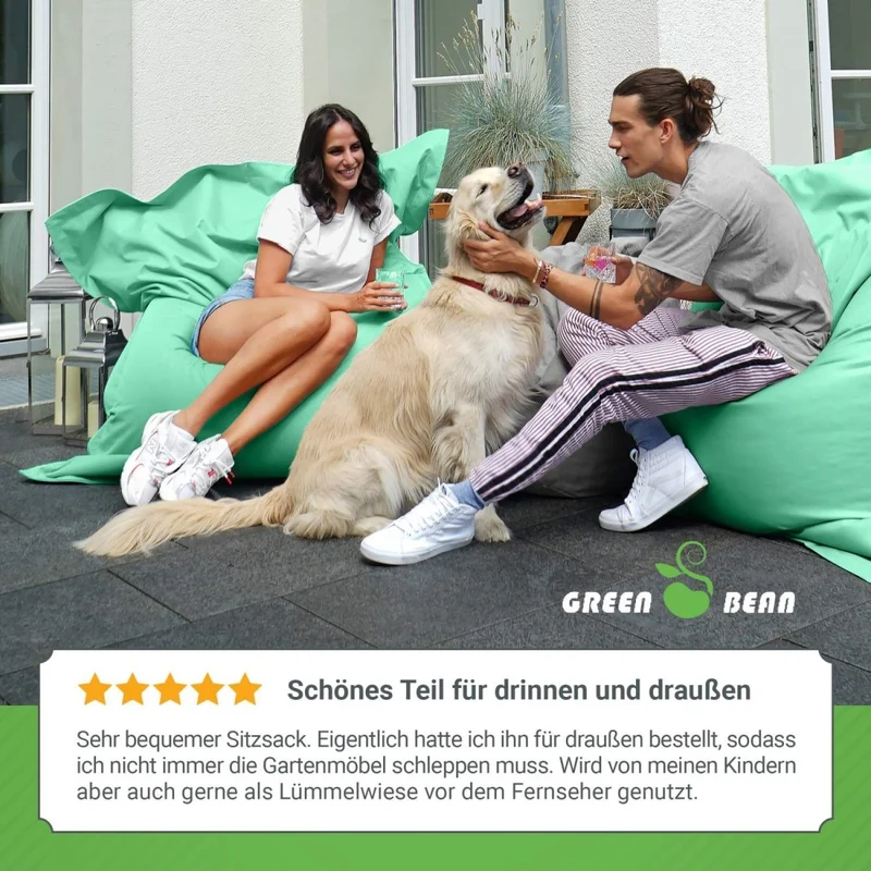Square Riesensitzsack in Pastell für Indoor & Outdoor