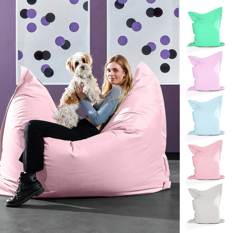 Square Riesensitzsack in Pastell für Indoor & Outdoor