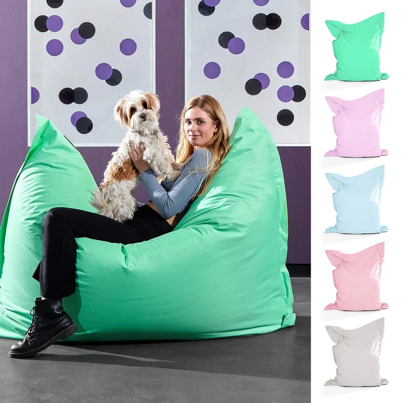 Square Riesensitzsack in Pastell für Indoor & Outdoor