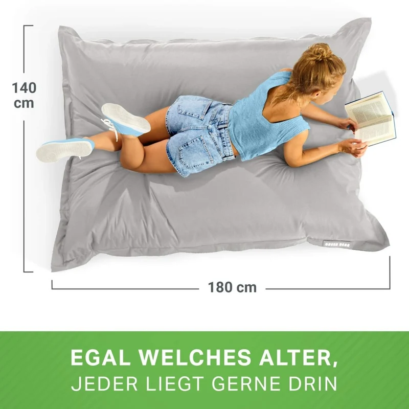 Square Riesensitzsack in Pastell für Indoor & Outdoor