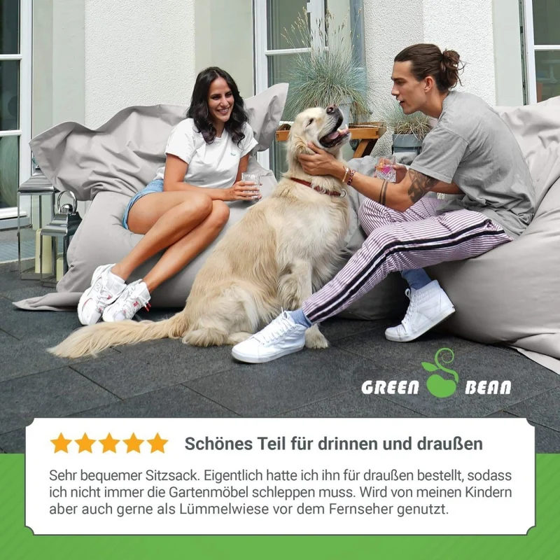 Square Riesensitzsack in Pastell für Indoor & Outdoor