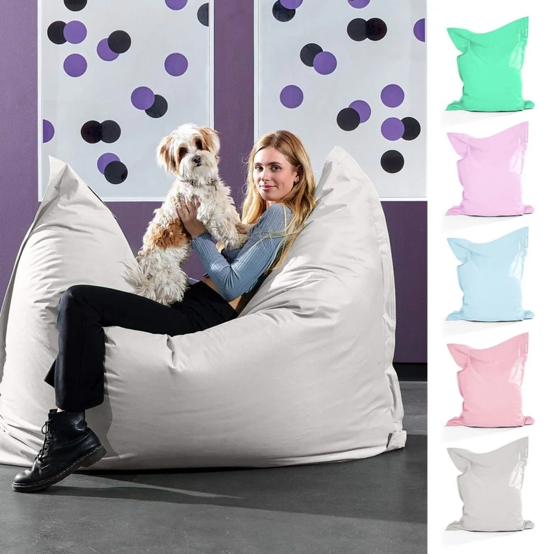 Square Riesensitzsack in Pastell für Indoor & Outdoor