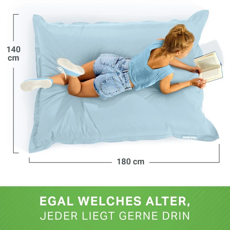 Square Riesensitzsack in Pastell für Indoor & Outdoor