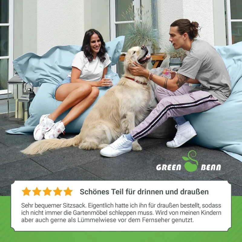 Square Riesensitzsack in Pastell für Indoor & Outdoor