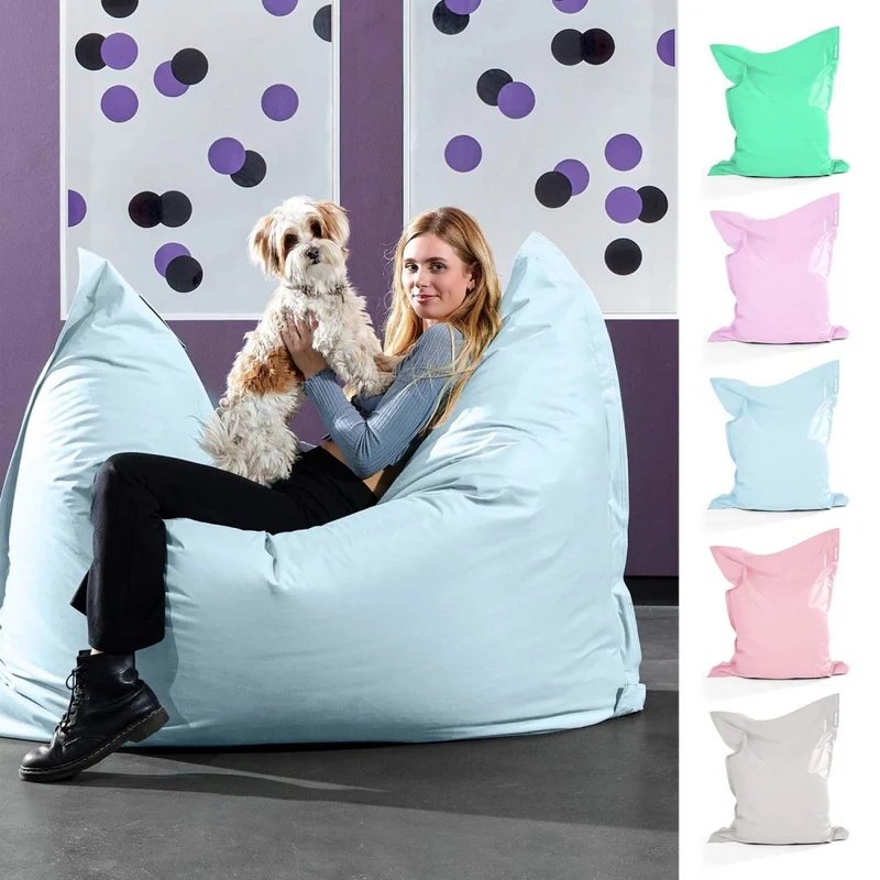 Square Riesensitzsack in Pastell für Indoor & Outdoor