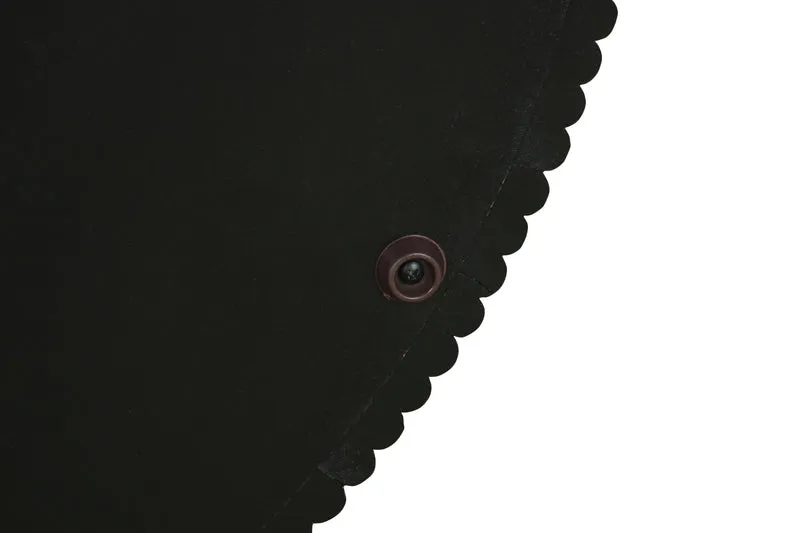 Couchtisch OWEN / Tischplatte und Gestell in schwarz / Wohnzimmertisch / Kaffeetisch / Maße: D 80, H 36 cm