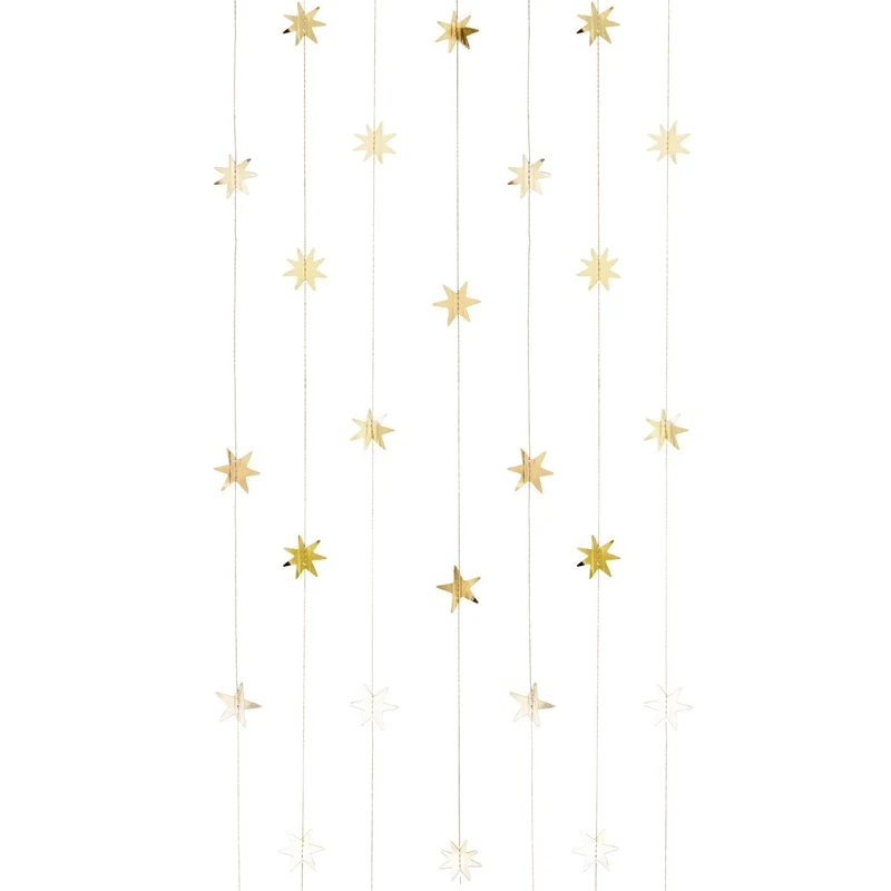 SEWN GARLAND - GOLD STARS
