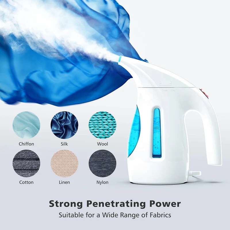 HiLIFE Steamer for Clothes, Portable Handheld Design, 240ml Big Capacity, 700W, Strong Penetrating Steam, Removes Wrinkle, for Home, Office(ONLY FOR 120V)-Black