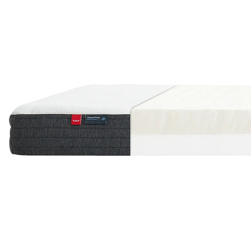 Flexa Sleep FLEXA Latexmatratze, 190X140 Eukalyptusbezug 140 x 190 cm Weiss