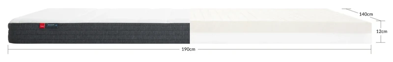 Flexa Sleep FLEXA Latexmatratze, 190X140 Eukalyptusbezug 140 x 190 cm Weiss